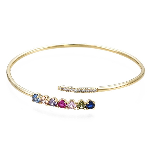 PandaHall Cubic Zirconia Open Cuff Bangle, Real 18K Gold Plated Brass Wrapped Torque Bangle for Women, Nickel Free, Colorful, Inner Diameter...
PandaHall Cubic Zirconia Open Cuff Bangle, Real 18K Gold Plated Brass Wrapped Torque Bangle for Women, Nickel Free, Colorful, Inner Diameter...