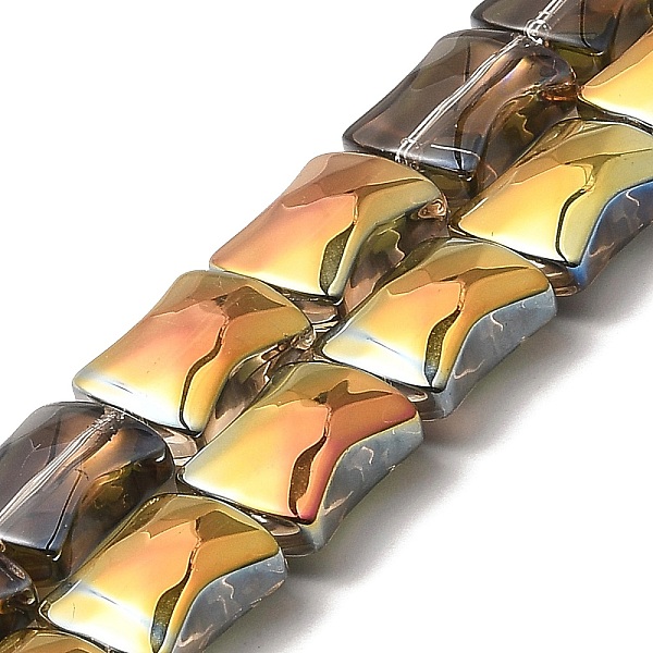 PandaHall Transparent Electroplate Glass Beads Strands, Half Rainbow Plated, Bamboo Joint, Gold, 12x10x5.5mm, Hole: 1mm, about 49pcs/strand...
PandaHall Transparent Electroplate Glass Beads Strands, Half Rainbow Plated, Bamboo Joint, Gold, 12x10x5.5mm, Hole: 1mm, about 49pcs/strand...