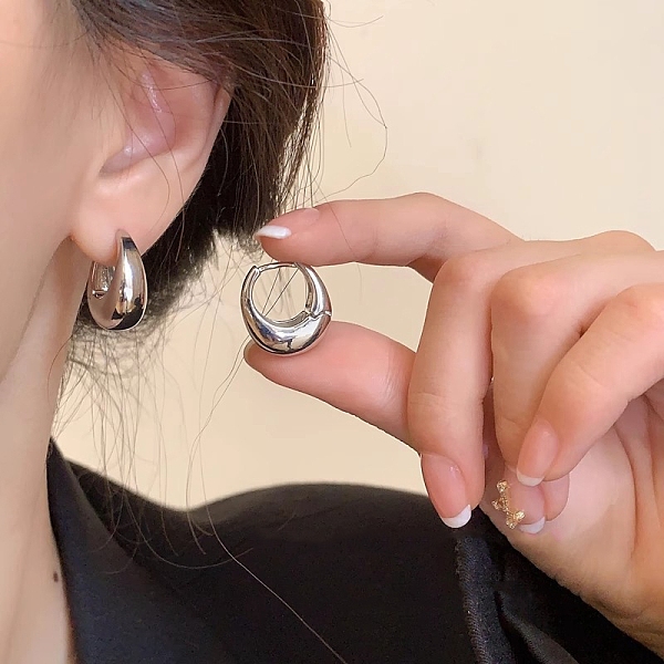 PandaHall Oval Alloy Hoop Earrings, with 925 Sterling Silver Pins, Golden, 17x19mm Alloy Oval
PandaHall Oval Alloy Hoop Earrings, with 925 Sterling Silver Pins, Golden, 17x19mm Alloy Oval