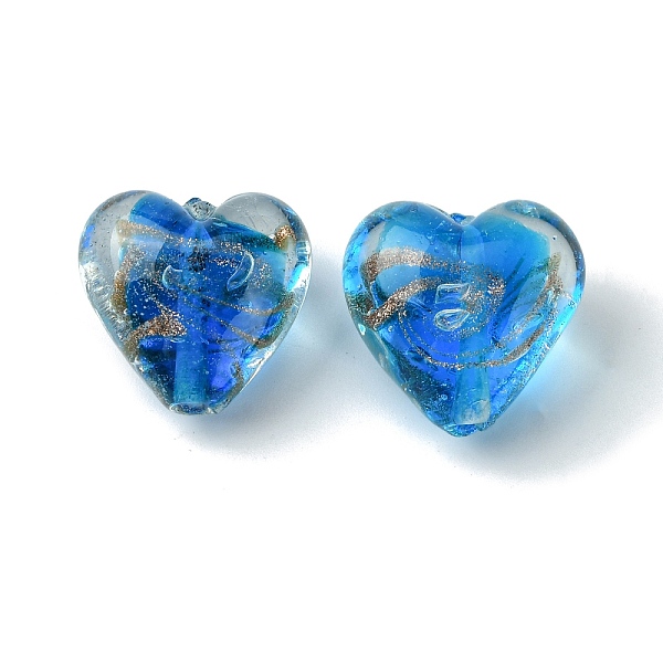 PandaHall Handmade Gold Sand Lampwork Beads, Inner Flower, Heart, Dodger Blue, 21x20.5x13.5mm, Hole: 1.8mm Lampwork Heart
PandaHall Handmade Gold Sand Lampwork Beads, Inner Flower, Heart, Dodger Blue, 21x20.5x13.5mm, Hole: 1.8mm Lampwork Heart