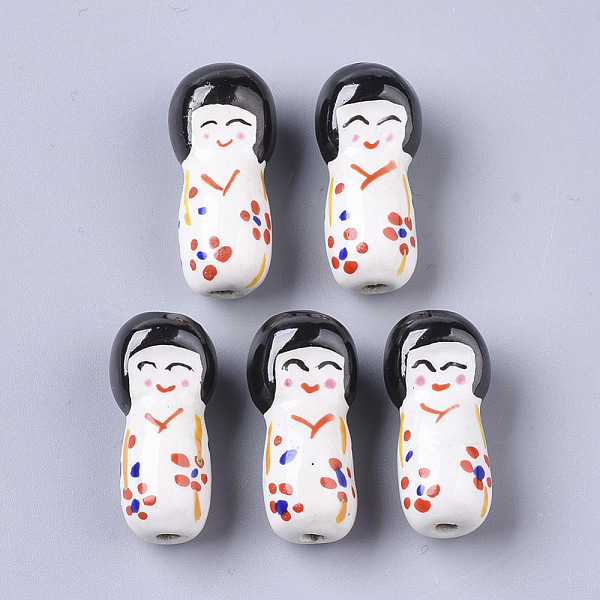 PandaHall Handmade Porcelain Beads, Famille Rose Style, Japanese Kokeshi Doll Shape, White, 25.5~27.5x11.5~12.5x11.5~12.5mm, Hole: 1.6~2mm...
PandaHall Handmade Porcelain Beads, Famille Rose Style, Japanese Kokeshi Doll Shape, White, 25.5~27.5x11.5~12.5x11.5~12.5mm, Hole: 1.6~2mm...