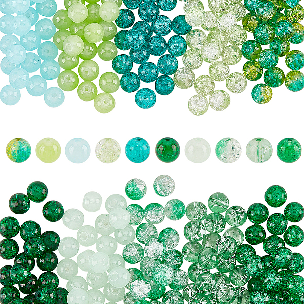 PandaHall 300Pcs 10 Color Baking Painted Crackle Glass Bead Strands, Two Tone, Round, Green, 8mm, Hole: 1.3~1.6mm, 30Pcs/color Glass Round...
PandaHall 300Pcs 10 Color Baking Painted Crackle Glass Bead Strands, Two Tone, Round, Green, 8mm, Hole: 1.3~1.6mm, 30Pcs/color Glass Round...
