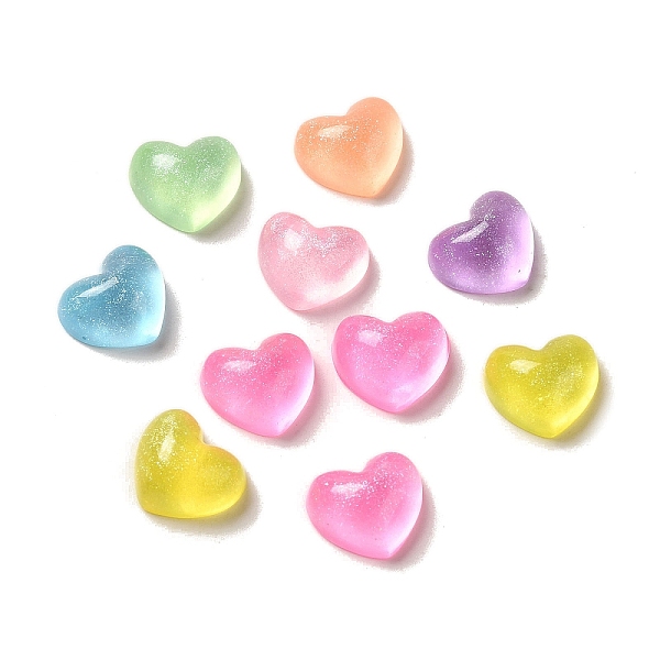 PandaHall Transparent Resin Decoden Cabochons with Glitter Powder, Mixed Color, Heart, 10.5x12.5x6mm Resin Heart Multicolor
PandaHall Transparent Resin Decoden Cabochons with Glitter Powder, Mixed Color, Heart, 10.5x12.5x6mm Resin Heart Multicolor