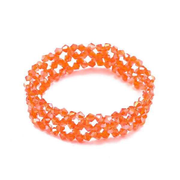 PandaHall Bling Glass Beaded Stretch Bracelet, Braided Flower Bracelet for Women, Coral, Inner Diameter: 2 inch(5cm) Glass Red
PandaHall Bling Glass Beaded Stretch Bracelet, Braided Flower Bracelet for Women, Coral, Inner Diameter: 2 inch(5cm) Glass Red