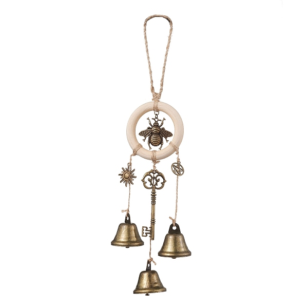 PandaHall Alloy & Iron Bee Key Protective Witch Bells for Doorknob Hanging Ornaments, Wood Ring Witch Wind Chime for Home Decor, Antique...
PandaHall Alloy & Iron Bee Key Protective Witch Bells for Doorknob Hanging Ornaments, Wood Ring Witch Wind Chime for Home Decor, Antique...