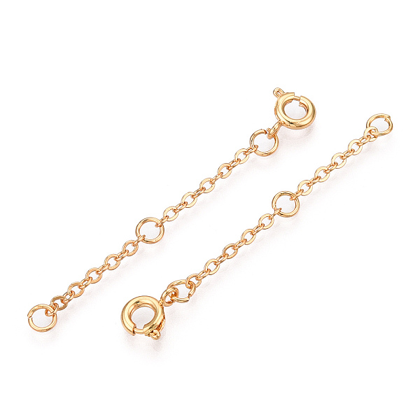 PandaHall Brass Cable Chain Chain Extender, End Chains with Spring Ring Clasps, Real 18K Gold Plated, 55x2mm Brass
PandaHall Brass Cable Chain Chain Extender, End Chains with Spring Ring Clasps, Real 18K Gold Plated, 55x2mm Brass