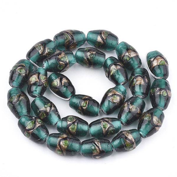 PandaHall Handmade Gold Sand Lampwork Beads, Drum, Dark Cyan, 15~18x10~12mm, Hole: 1.5~2mm Lampwork Drum Cyan
PandaHall Handmade Gold Sand Lampwork Beads, Drum, Dark Cyan, 15~18x10~12mm, Hole: 1.5~2mm Lampwork Drum Cyan