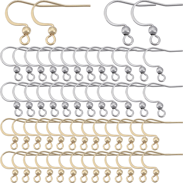 PandaHall SUNNYCLUE 160Pcs 2 Colors 304 Stainless Steel Flat Earring Hooks, French Hooks with Ball and Horizontal Loop, Real Gold Plated &...
PandaHall SUNNYCLUE 160Pcs 2 Colors 304 Stainless Steel Flat Earring Hooks, French Hooks with Ball and Horizontal Loop, Real Gold Plated &...