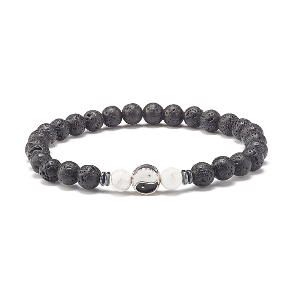 PandaHall Natural Howlite & Lava Rock Round Beaded Bracelets Set with Yin Yang, Chinese Feng Shui Lucky Jewelry for Men Women, Inner..., Black
PandaHall Natural Howlite & Lava Rock Round Beaded Bracelets Set with Yin Yang, Chinese Feng Shui Lucky Jewelry for Men Women, Inner..., Black