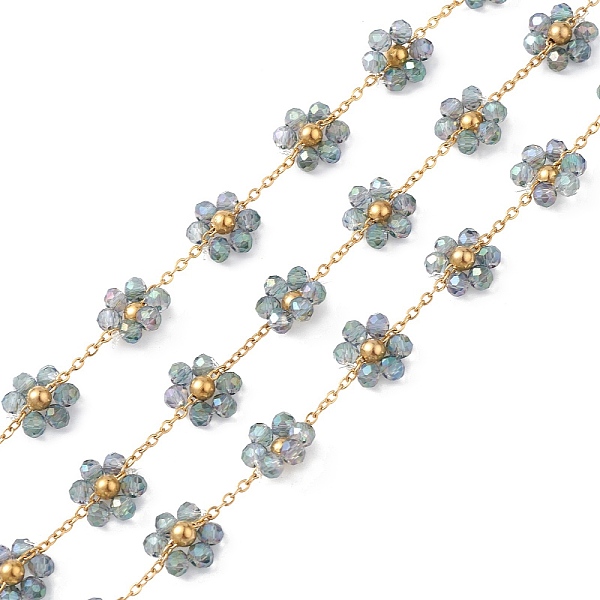 PandaHall Flower Glass Beaded Chains, Unwelded, with 304 Stainless Steel Link Chains, Golden, Slate Gray, 2~9.5x1.5~10.5x0.3~3.5mm 304...
PandaHall Flower Glass Beaded Chains, Unwelded, with 304 Stainless Steel Link Chains, Golden, Slate Gray, 2~9.5x1.5~10.5x0.3~3.5mm 304...