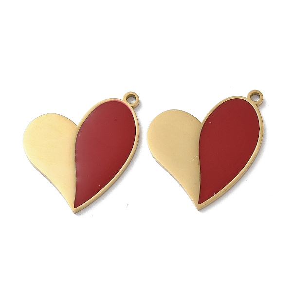 PandaHall Ion Plating(IP) 304 Stainless Steel Pendants, with Enamel, Heart Charm, Golden, 19.5x22x1.5mm, Hole: 1.6mm Stainless Steel+Enamel..., Red
PandaHall Ion Plating(IP) 304 Stainless Steel Pendants, with Enamel, Heart Charm, Golden, 19.5x22x1.5mm, Hole: 1.6mm Stainless Steel+Enamel..., Red