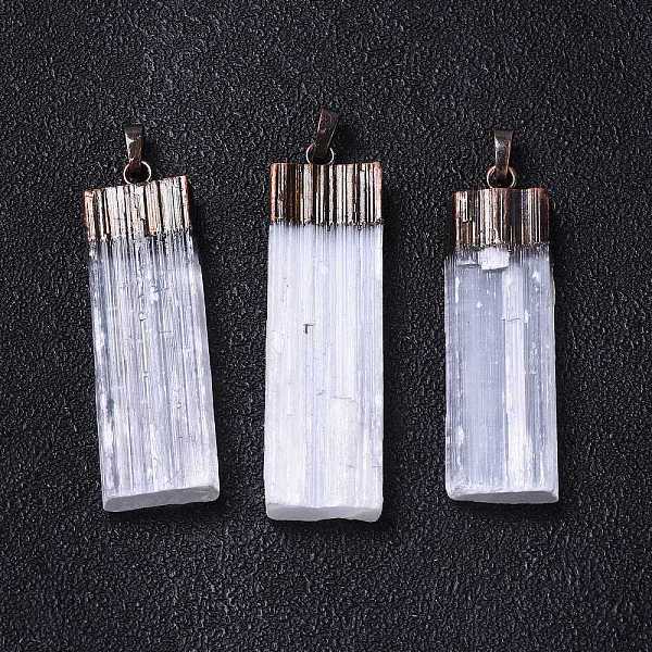 PandaHall Natural Selenite Big Pendants, Rectangle Charms, with Rack Plating Brass Findings, Red Copper, 52~61x14~19x5~7mm, Hole: 8x5mm...
PandaHall Natural Selenite Big Pendants, Rectangle Charms, with Rack Plating Brass Findings, Red Copper, 52~61x14~19x5~7mm, Hole: 8x5mm...