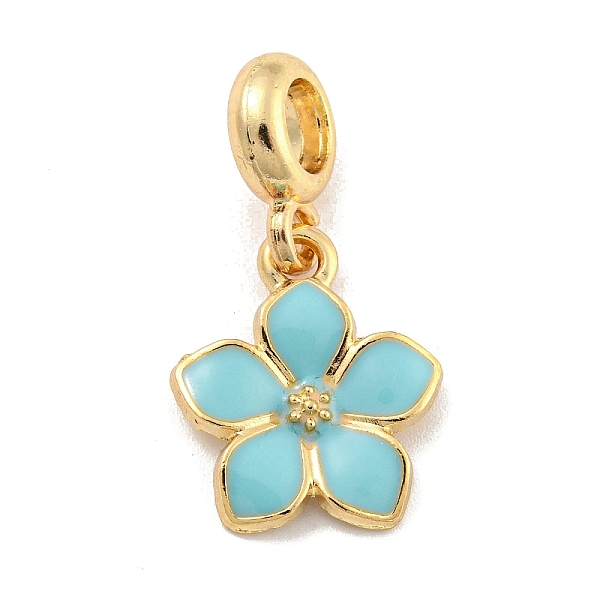 PandaHall Rack Plating Alloy Enamel Flower European Dangle Charms, Large Hole Pendants, Golden, Sky Blue, 28mm, Hole: 4.6mm, Flower...
PandaHall Rack Plating Alloy Enamel Flower European Dangle Charms, Large Hole Pendants, Golden, Sky Blue, 28mm, Hole: 4.6mm, Flower...