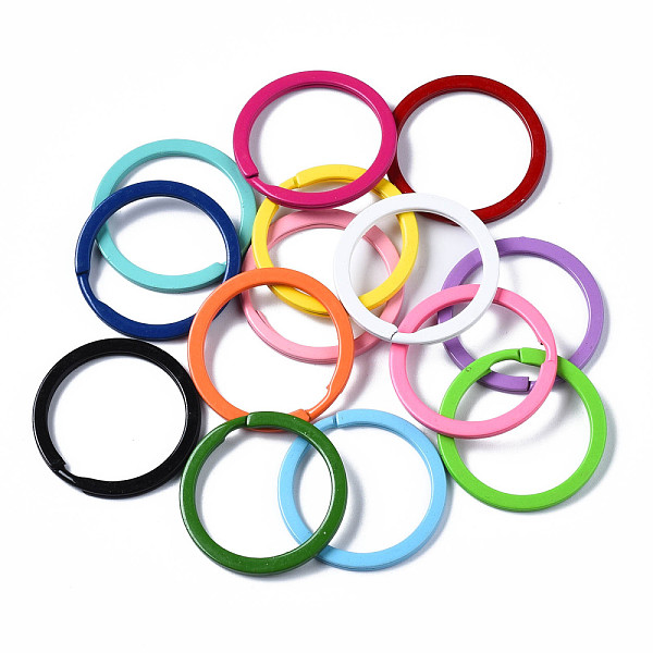 PandaHall Spray Painted Iron Split Key Rings, Keychain Clasp Findings, Ring, Mixed Color, 30x2mm, Inner Diameter: 24mm Iron Ring Multicolor
PandaHall Spray Painted Iron Split Key Rings, Keychain Clasp Findings, Ring, Mixed Color, 30x2mm, Inner Diameter: 24mm Iron Ring Multicolor