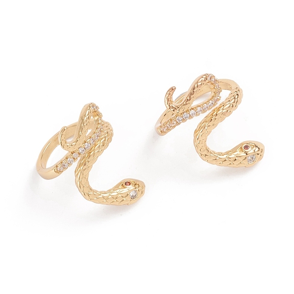 PandaHall Adjustable Brass Micro Pave Cubic Zirconia Cuff Rings, Open Rings, Long-Lasting Plated, Snake, Golden, Size 6, 16mm Brass+Cubic..., Clear
PandaHall Adjustable Brass Micro Pave Cubic Zirconia Cuff Rings, Open Rings, Long-Lasting Plated, Snake, Golden, Size 6, 16mm Brass+Cubic..., Clear