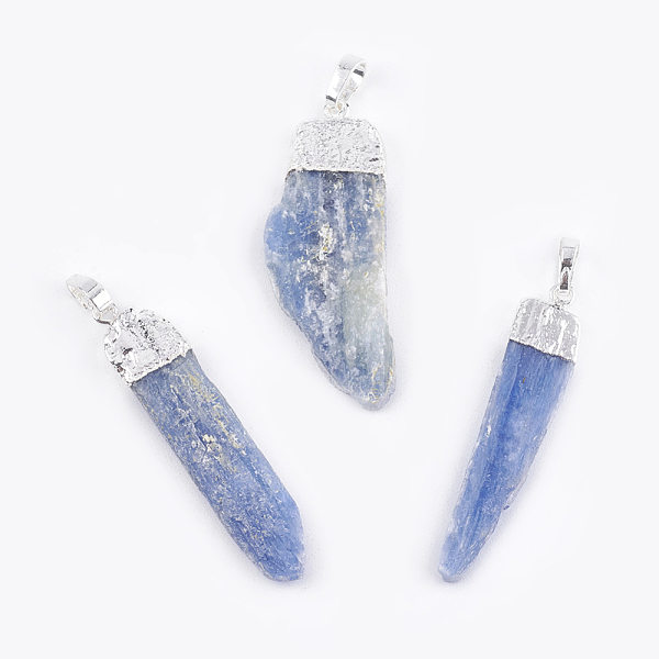 PandaHall Natural Kyanite/Cyanite/Disthene Pendants, with Brass Finding, Platinum, 38~52x8.5~14.5x2.5~5mm, Hole: 4x5mm Kyanite Others Blue
PandaHall Natural Kyanite/Cyanite/Disthene Pendants, with Brass Finding, Platinum, 38~52x8.5~14.5x2.5~5mm, Hole: 4x5mm Kyanite Others Blue
