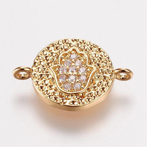 PandaHall Brass Micro Pave Cubic Zirconia Links, Flat Round, Golden, 14.5x10x2mm, Hole: 0.5mm Brass+Cubic Zirconia Flat Round
PandaHall Brass Micro Pave Cubic Zirconia Links, Flat Round, Golden, 14.5x10x2mm, Hole: 0.5mm Brass+Cubic Zirconia Flat Round