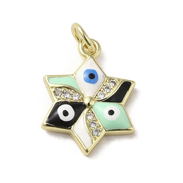 PandaHall Brass Micro Pave Cubic Zirconia Pendants, with Enamel, with Jump Ring, Real 18K Gold Plated, Star with Evil Eye, Aquamarine..., Green
PandaHall Brass Micro Pave Cubic Zirconia Pendants, with Enamel, with Jump Ring, Real 18K Gold Plated, Star with Evil Eye, Aquamarine..., Green