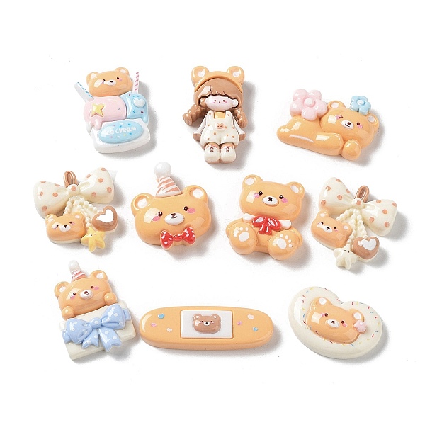 PandaHall Opaque Resin Cabochons, Bear & Heart & Girl, Mixed Shapes, Navajo White, 12~29.5x19.5~38.5x7~7.5mm Resin Mixed Shapes
PandaHall Opaque Resin Cabochons, Bear & Heart & Girl, Mixed Shapes, Navajo White, 12~29.5x19.5~38.5x7~7.5mm Resin Mixed Shapes