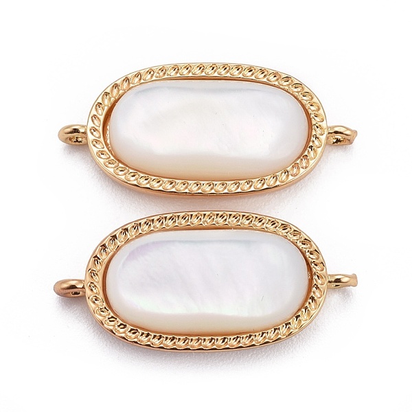 PandaHall Natural White Shell Links connectors, with Brass Findings, Oval, Golden, 21x10x4mm, Hole: 0.7mm Brass+Shell Oval White
PandaHall Natural White Shell Links connectors, with Brass Findings, Oval, Golden, 21x10x4mm, Hole: 0.7mm Brass+Shell Oval White