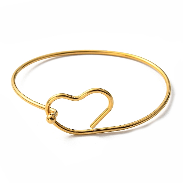 PandaHall 201 Stainless Steel Wire Wrap Heart Bangle, Real 18K Gold Plated, Inner Diameter: 2-1/2 inch(6.35cm) 201 Stainless Steel
PandaHall 201 Stainless Steel Wire Wrap Heart Bangle, Real 18K Gold Plated, Inner Diameter: 2-1/2 inch(6.35cm) 201 Stainless Steel