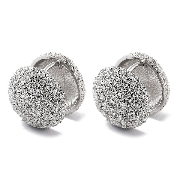 PandaHall Brass Hoop Earrings, Textured Flat Round, Real Platinum Plated, 16x16.5mm Brass Flat Round
PandaHall Brass Hoop Earrings, Textured Flat Round, Real Platinum Plated, 16x16.5mm Brass Flat Round