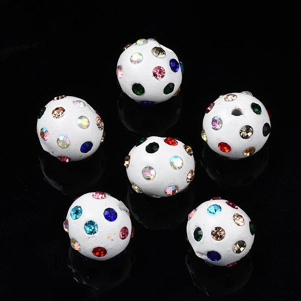 PandaHall Polymer Clay Rhinestone Beads, Pave Disco Ball Beads, Round, White, PP15(2.1~2.2mm), 9~10.5x9mm, Hole: 1.2mm Polymer Clay+Glass...
PandaHall Polymer Clay Rhinestone Beads, Pave Disco Ball Beads, Round, White, PP15(2.1~2.2mm), 9~10.5x9mm, Hole: 1.2mm Polymer Clay+Glass...
