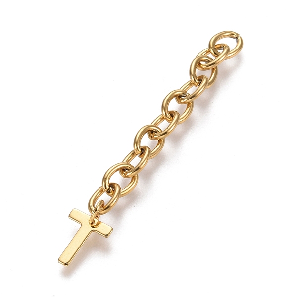 PandaHall 304 Stainless Steel Chain Extender, with Cable Chain and Letter Charms, Golden, Letter.T, Letter T: 11x9x0.7mm, 67.5mm, Link...
PandaHall 304 Stainless Steel Chain Extender, with Cable Chain and Letter Charms, Golden, Letter.T, Letter T: 11x9x0.7mm, 67.5mm, Link...