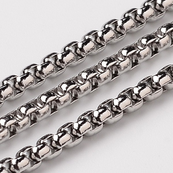 PandaHall 304 Stainless Steel Box Chains, with Spool, Unwelded, Stainless Steel Color, 2.5x2.5mm, about 32.8 Feet(10m)/roll 304 Stainless...
PandaHall 304 Stainless Steel Box Chains, with Spool, Unwelded, Stainless Steel Color, 2.5x2.5mm, about 32.8 Feet(10m)/roll 304 Stainless...