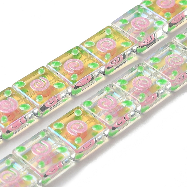 PandaHall Handmade Lampwork Beads Strands, with Enamel, Square, Clear, 11.8~12x12x5~5.5mm, Hole: 1.2mm, about 33pcs/strand, 15.35''(39cm)...
PandaHall Handmade Lampwork Beads Strands, with Enamel, Square, Clear, 11.8~12x12x5~5.5mm, Hole: 1.2mm, about 33pcs/strand, 15.35''(39cm)...