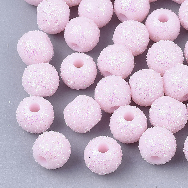 PandaHall Opaque Acrylic Beads, with Glitter Powder, Round, Pink, 8.5x7mm, Hole: 2mm Acrylic Round Pink
PandaHall Opaque Acrylic Beads, with Glitter Powder, Round, Pink, 8.5x7mm, Hole: 2mm Acrylic Round Pink