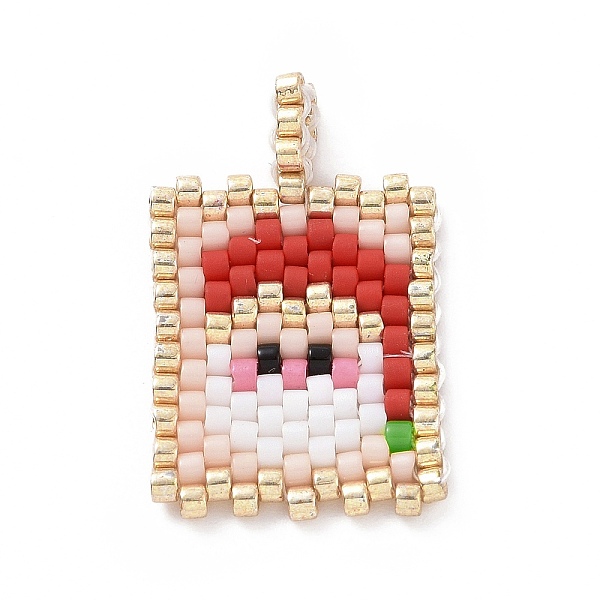 PandaHall Christmas Theme Handmade MIYUKI Japanese Seed Loom Pattern Seed Beads, Christmas Theme Rectangle Pendants, Santa Claus..., Red
PandaHall Christmas Theme Handmade MIYUKI Japanese Seed Loom Pattern Seed Beads, Christmas Theme Rectangle Pendants, Santa Claus..., Red