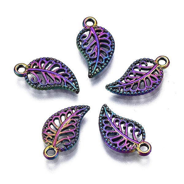 PandaHall Rainbow Color Alloy Charms, Cadmium Free & Nickel Free & Lead Free, Leaf, 14x7x1mm, Hole: 1.2mm, 40pcs/box Alloy Leaf
PandaHall Rainbow Color Alloy Charms, Cadmium Free & Nickel Free & Lead Free, Leaf, 14x7x1mm, Hole: 1.2mm, 40pcs/box Alloy Leaf