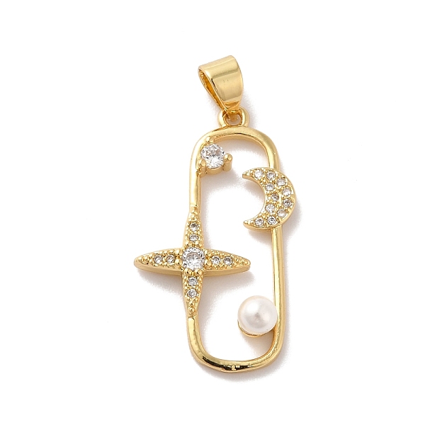PandaHall Rack Plating Brass Micro Pave Cubic Zirconia Pendants, with Pearl, Cadmium Free & Lead Free, Long-Lasting Plated, Real 18K Gold..., Clear
PandaHall Rack Plating Brass Micro Pave Cubic Zirconia Pendants, with Pearl, Cadmium Free & Lead Free, Long-Lasting Plated, Real 18K Gold..., Clear