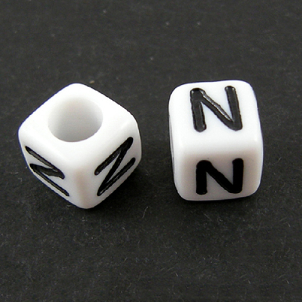 PandaHall Letter Acrylic European Beads, Horizontal Hole, Cube, Letter.N, 10x10x10mm, Hole: 3.5~4mm, about 598pcs/500g Acrylic Letter N..., White
PandaHall Letter Acrylic European Beads, Horizontal Hole, Cube, Letter.N, 10x10x10mm, Hole: 3.5~4mm, about 598pcs/500g Acrylic Letter N..., White