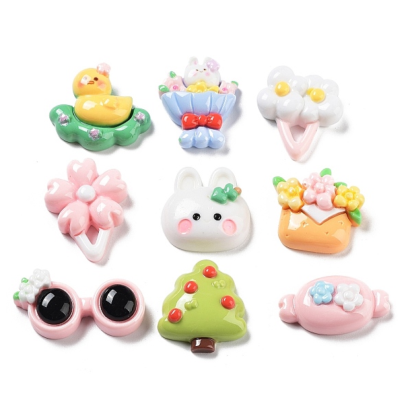PandaHall Opaque Resin Cabochons, Rabbit & Flower & Glasses, Mixed Shapes, Mixed Color, 14~24x20~26x7~8.5mm Resin Mixed Shapes Multicolor
PandaHall Opaque Resin Cabochons, Rabbit & Flower & Glasses, Mixed Shapes, Mixed Color, 14~24x20~26x7~8.5mm Resin Mixed Shapes Multicolor