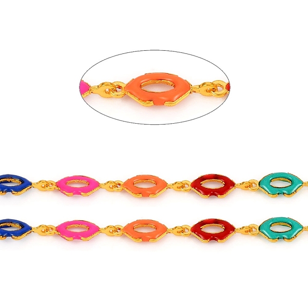 PandaHall Handmade Brass Chains, Soldered, with Enameled Lip Link, with Spool, Long-Lasting Plated, Real 18K Gold Plated, Colorful, Lip...
PandaHall Handmade Brass Chains, Soldered, with Enameled Lip Link, with Spool, Long-Lasting Plated, Real 18K Gold Plated, Colorful, Lip...