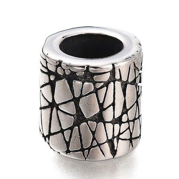 PandaHall 304 Stainless Steel European Beads, Large Hole Beads, Column with Craquelure Pattern, Antique Silver, 10x10mm, Hole: 6mm 304...
PandaHall 304 Stainless Steel European Beads, Large Hole Beads, Column with Craquelure Pattern, Antique Silver, 10x10mm, Hole: 6mm 304...