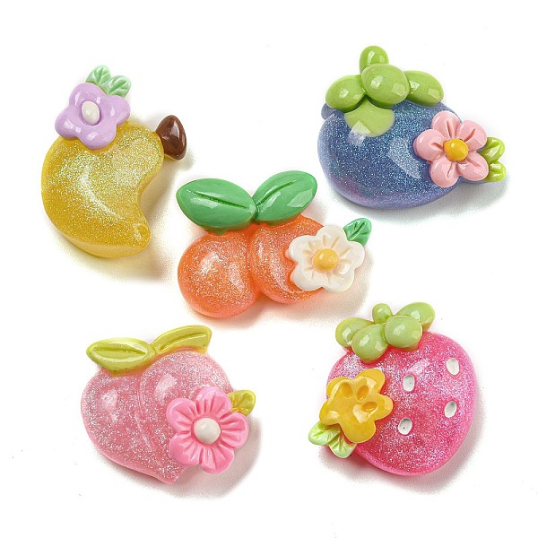 PandaHall Flower Fruit Opaque Resin Decoden Cabochons with Glitter Powder, Peach & Strawberry & Mango, Mixed Shapes, Mixed Color..., Multicolor
PandaHall Flower Fruit Opaque Resin Decoden Cabochons with Glitter Powder, Peach & Strawberry & Mango, Mixed Shapes, Mixed Color..., Multicolor