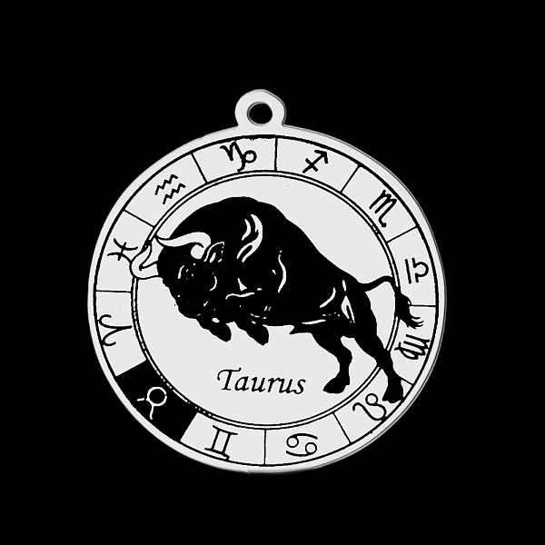 PandaHall 201 Stainless Steel Pendants, Laser Engraved Pattern, Flat Round with Constellation, Taurus, 22.5x20x1mm, Hole: 1.6mm 201...
PandaHall 201 Stainless Steel Pendants, Laser Engraved Pattern, Flat Round with Constellation, Taurus, 22.5x20x1mm, Hole: 1.6mm 201...