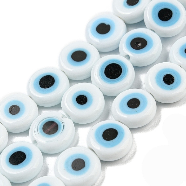 PandaHall Handmade Evil Eye Lampwork Flat Round Bead Strands, White, 10x4mm, Hole: 1mm, about 38pcs/strand, 14.96 inch Lampwork Evil Eye...
PandaHall Handmade Evil Eye Lampwork Flat Round Bead Strands, White, 10x4mm, Hole: 1mm, about 38pcs/strand, 14.96 inch Lampwork Evil Eye...
