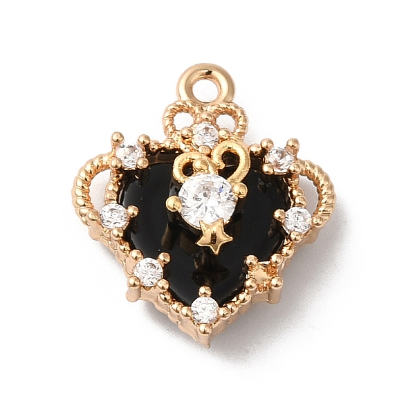 PandaHall Brass Micro Pave Cubic Zirconia Pendants, with Glass, Heart, Black, Golden, 16x14x5mm, Hole: 1.2mm Brass+Cubic Zirconia Heart...
PandaHall Brass Micro Pave Cubic Zirconia Pendants, with Glass, Heart, Black, Golden, 16x14x5mm, Hole: 1.2mm Brass+Cubic Zirconia Heart...