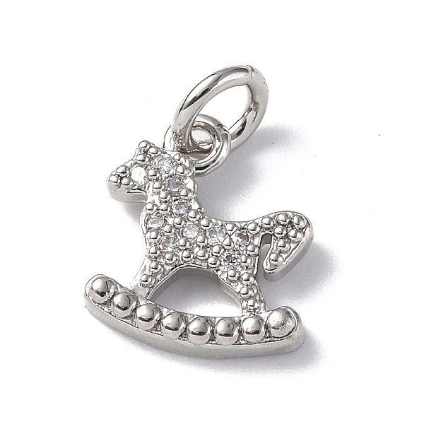 PandaHall Brass Micro Pave Cubic Zirconia Charms, with Jump Ring, Rocking Horse Charms, Platinum, 11.5x10x2mm, Hole: 3mm Brass+Cubic..., Clear
PandaHall Brass Micro Pave Cubic Zirconia Charms, with Jump Ring, Rocking Horse Charms, Platinum, 11.5x10x2mm, Hole: 3mm Brass+Cubic..., Clear