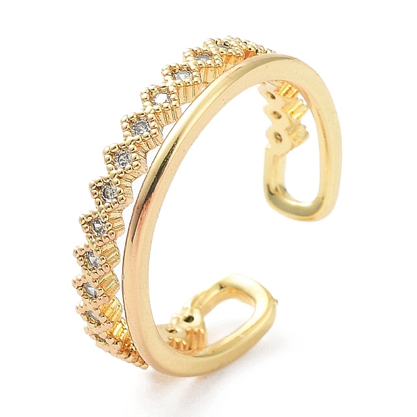 PandaHall Rack Plating Brass Micro Pave Clear Cubic Zirconia Cuff Rings, Rhombus Open Ring for Women, Long-Lasting Plated, Golden, US Size 7...
PandaHall Rack Plating Brass Micro Pave Clear Cubic Zirconia Cuff Rings, Rhombus Open Ring for Women, Long-Lasting Plated, Golden, US Size 7...