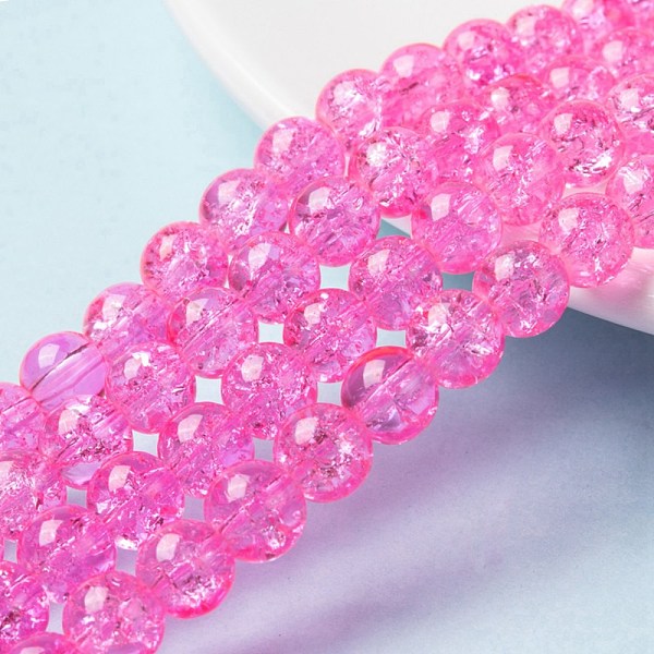 PandaHall Spray Painted Crackle Glass Beads Strands, Round, Hot Pink, 8mm, Hole: 1.3~1.6mm, about 100pcs/strand, 31.4 inch Glass Round Pink
PandaHall Spray Painted Crackle Glass Beads Strands, Round, Hot Pink, 8mm, Hole: 1.3~1.6mm, about 100pcs/strand, 31.4 inch Glass Round Pink