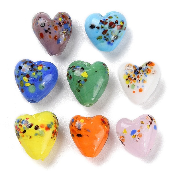 PandaHall Handmade Lampwork Beads, with Enamel, Heart, Mixed Color, 13.5~15x11.5~13.5x7.5~8.5mm, Hole: 1~1.4mm Lampwork Heart Multicolor
PandaHall Handmade Lampwork Beads, with Enamel, Heart, Mixed Color, 13.5~15x11.5~13.5x7.5~8.5mm, Hole: 1~1.4mm Lampwork Heart Multicolor