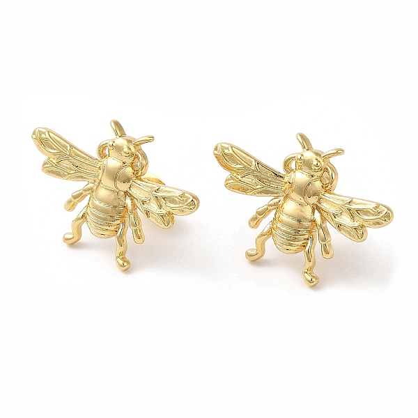PandaHall Brass Bees Stud Earrings, Lead Free & Cadmium Free, Real 18K Gold Plated, 18x27mm Brass Bees
PandaHall Brass Bees Stud Earrings, Lead Free & Cadmium Free, Real 18K Gold Plated, 18x27mm Brass Bees