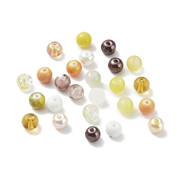 PandaHall Glass Beads, Round, Mixed Style, Yellow, 8~8.5x7.5mm, Hole: 0.8mm, 300pcs/bag Glass Round Yellow
PandaHall Glass Beads, Round, Mixed Style, Yellow, 8~8.5x7.5mm, Hole: 0.8mm, 300pcs/bag Glass Round Yellow
