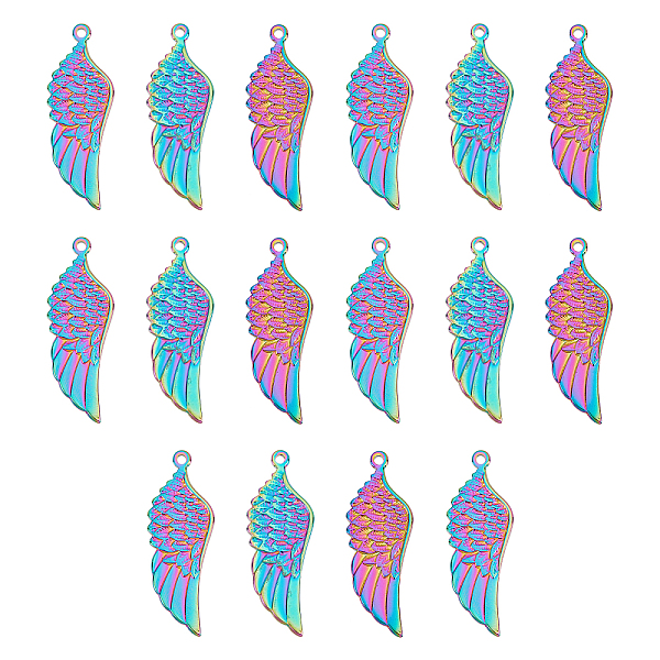 PandaHall DICOSMETIC 16Pcs Rainbow Color Angel Wings Pendants Stainless Steel Colorful Half Wings Pendants Small Wings Metal Charms for...
PandaHall DICOSMETIC 16Pcs Rainbow Color Angel Wings Pendants Stainless Steel Colorful Half Wings Pendants Small Wings Metal Charms for...