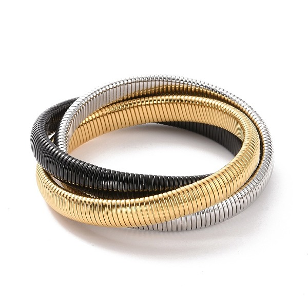 PandaHall 304 Stainless Steel Interlocking Flat Snake Chains Bracelet, Triple Rows Stretch Intertwined Bracelet for Women, Electrophoresis...
PandaHall 304 Stainless Steel Interlocking Flat Snake Chains Bracelet, Triple Rows Stretch Intertwined Bracelet for Women, Electrophoresis...